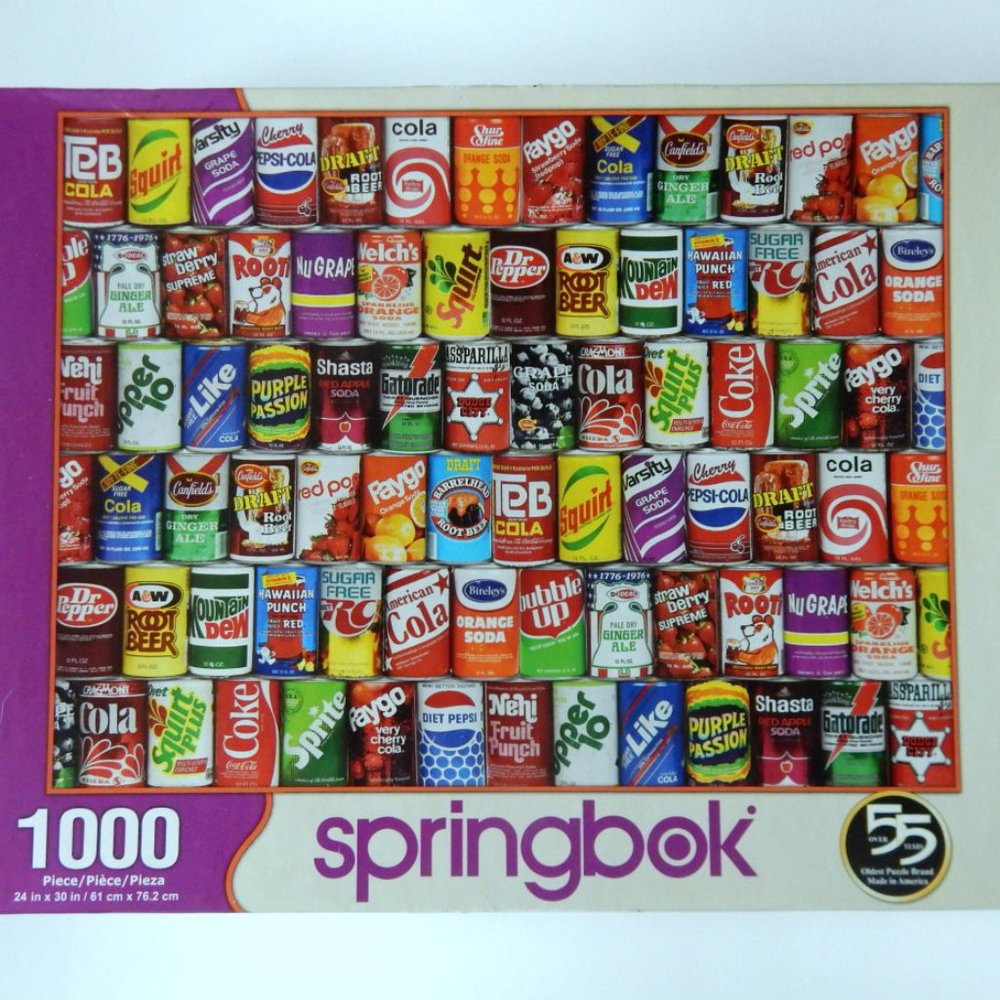 NEW ‘Retro Refreshments’  Springbok 1000 Pc Jigsaw Puzzle